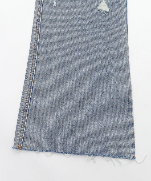 ダメージフレアデニムパンツ