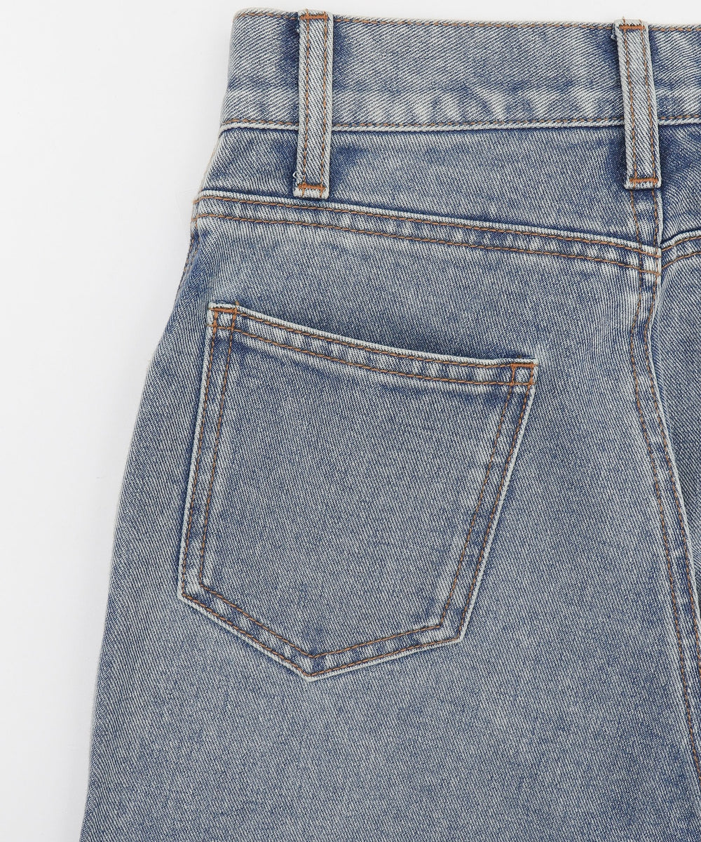 ダメージフレアデニムパンツ