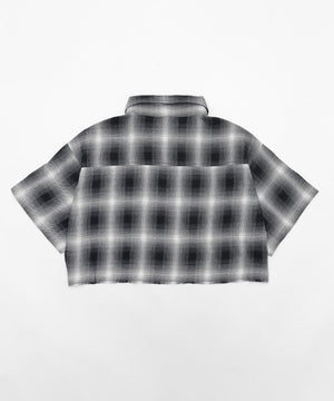 ショートチェックシャツ（S）