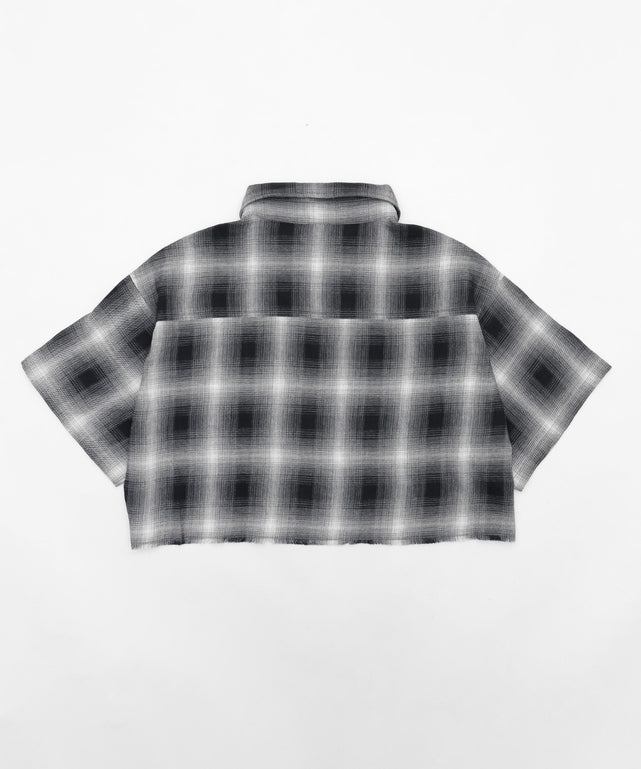 ショートチェックシャツ（S）
