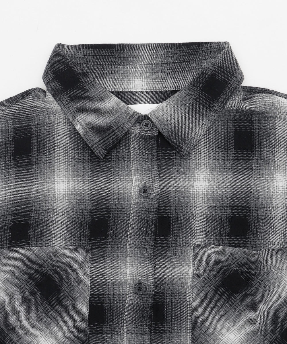 ショートチェックシャツ（S）