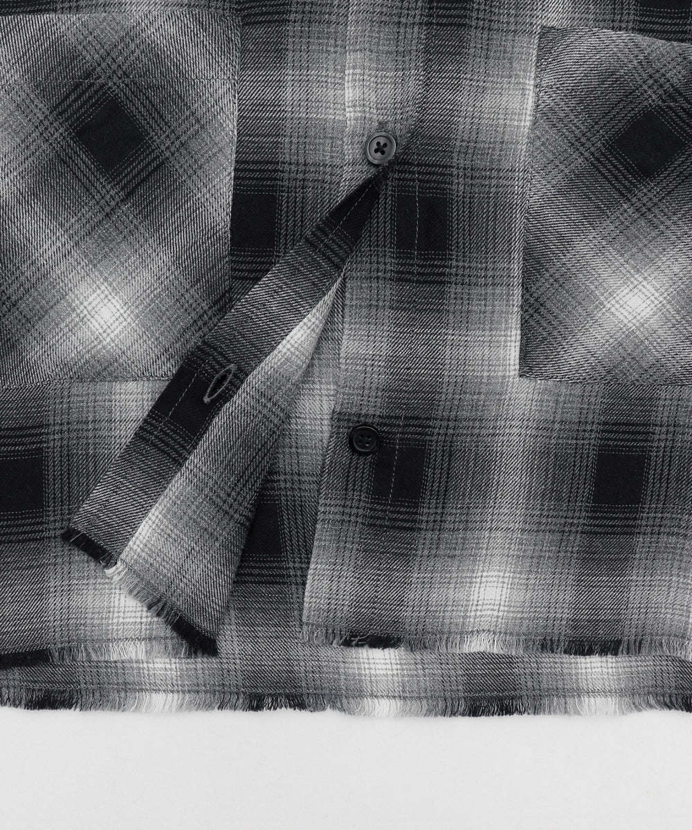 ショートチェックシャツ（S）