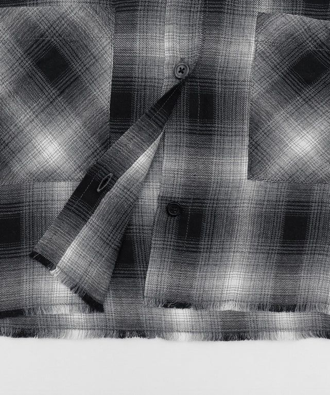 ショートチェックシャツ（S）