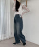 デニム中濃加工 モデル：158cm M着用
