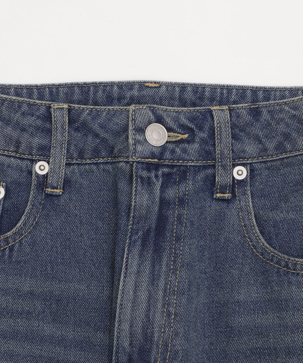 サマーデニムバレルレッグパンツ