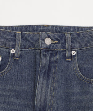 サマーデニムバレルレッグパンツ