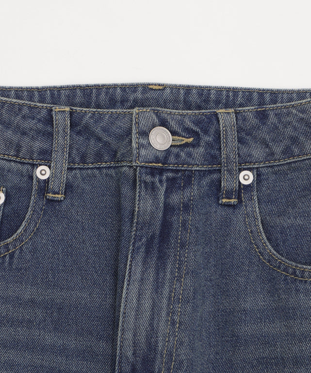 サマーデニムバレルレッグパンツ