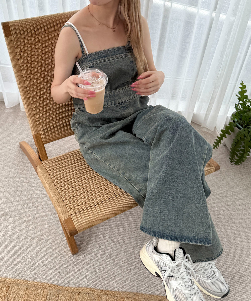 デニム中濃加工 モデル：160cm F着用