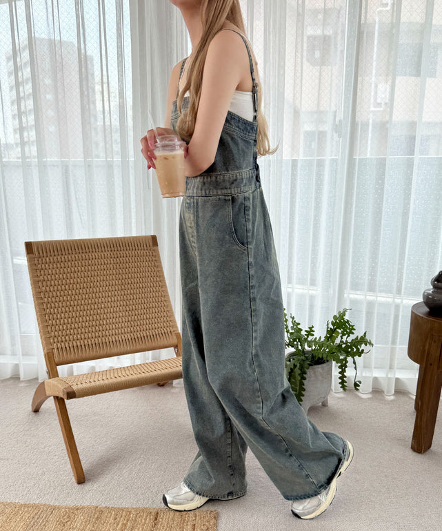 デニム中濃加工 モデル：160cm F着用