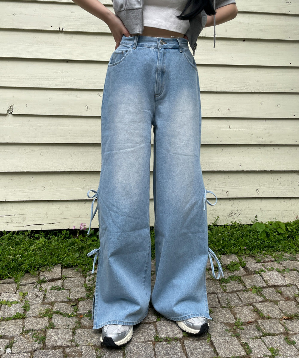 デニム淡　モデル:155cm M着用
