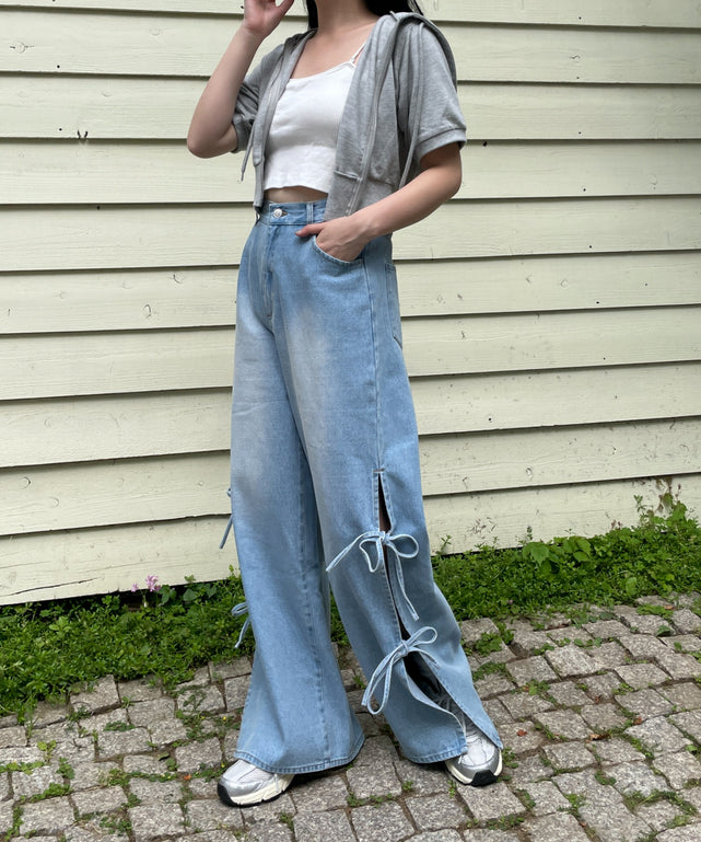 デニム淡　モデル:155cm M着用