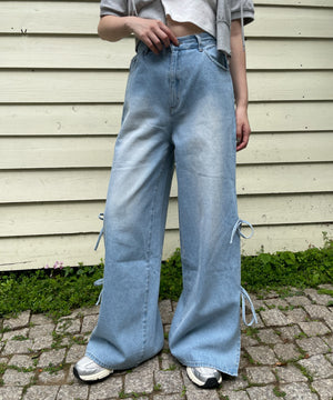 デニム淡　モデル:155cm M着用