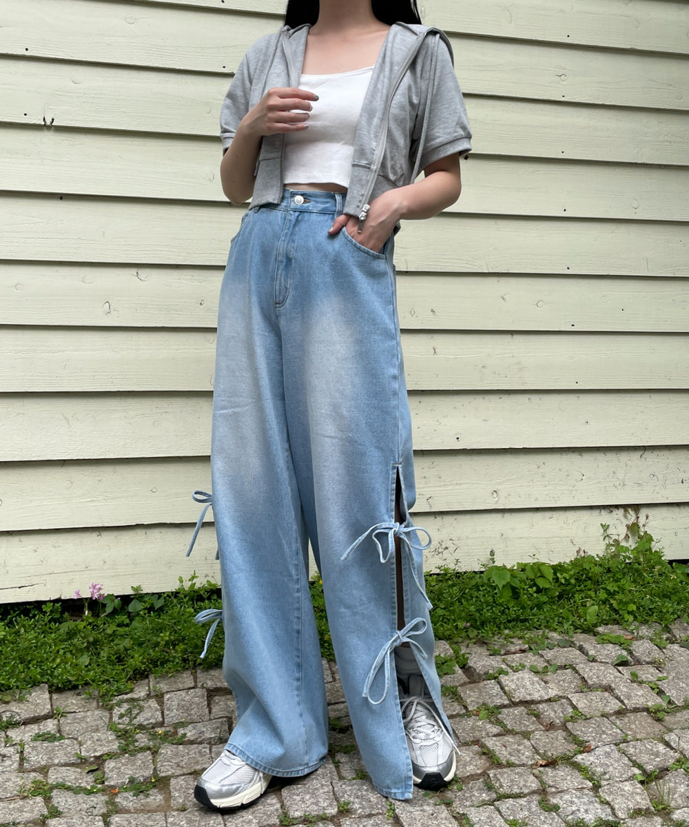 デニム淡　モデル:155cm M着用