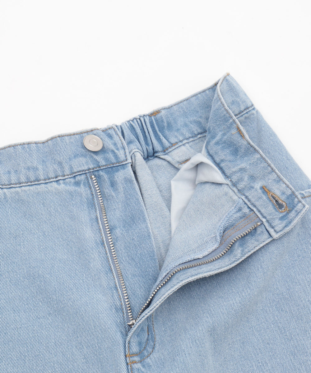 サマーデニムサイドリボンパンツ