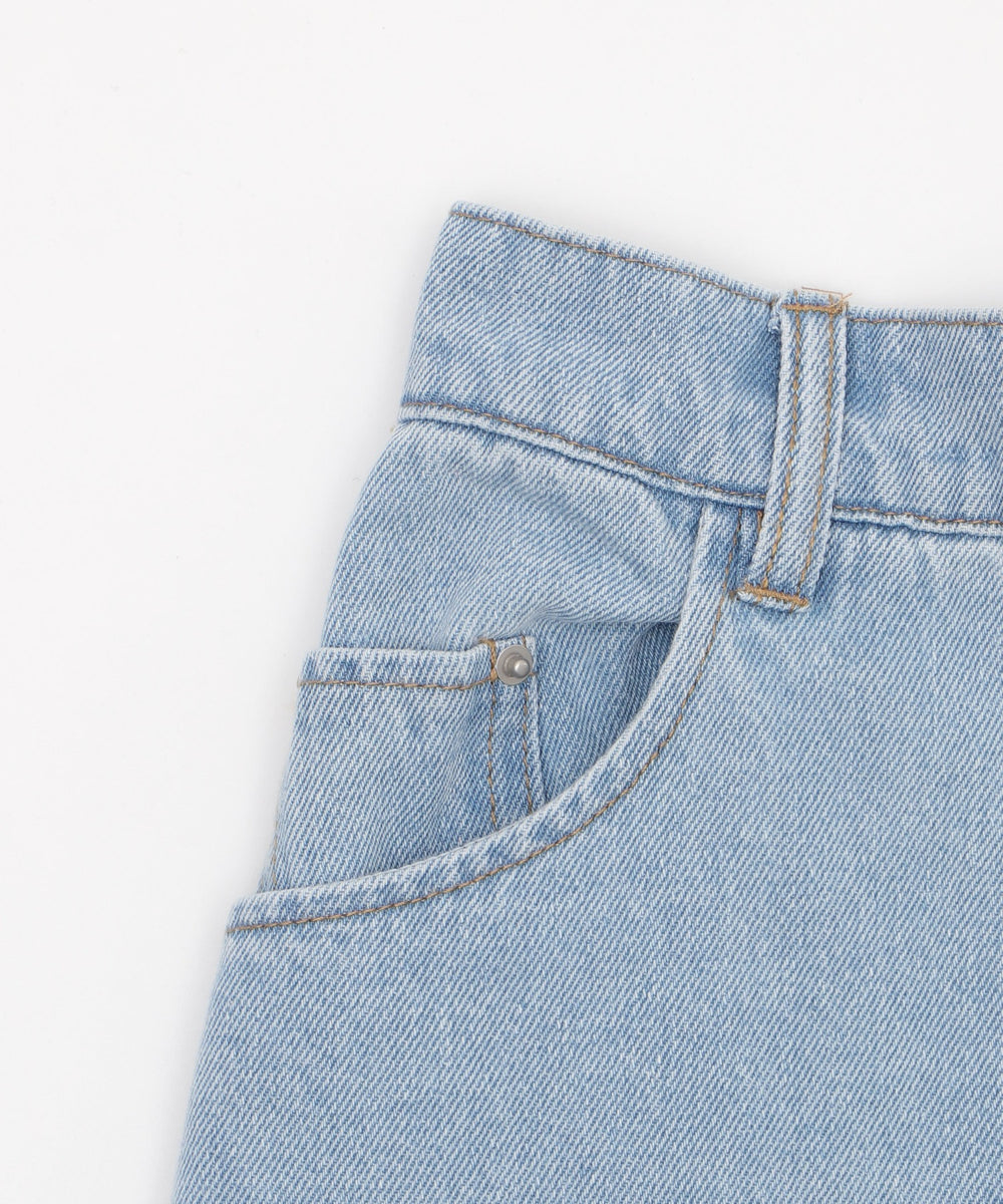サマーデニムサイドリボンパンツ
