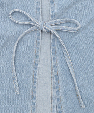 サマーデニムサイドリボンパンツ