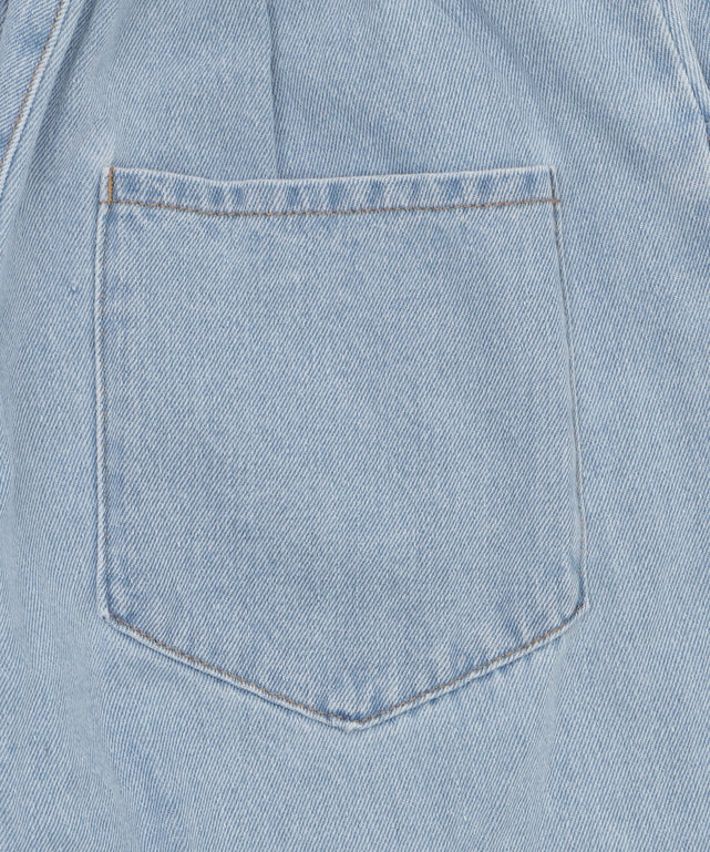 サマーデニムサイドリボンパンツ