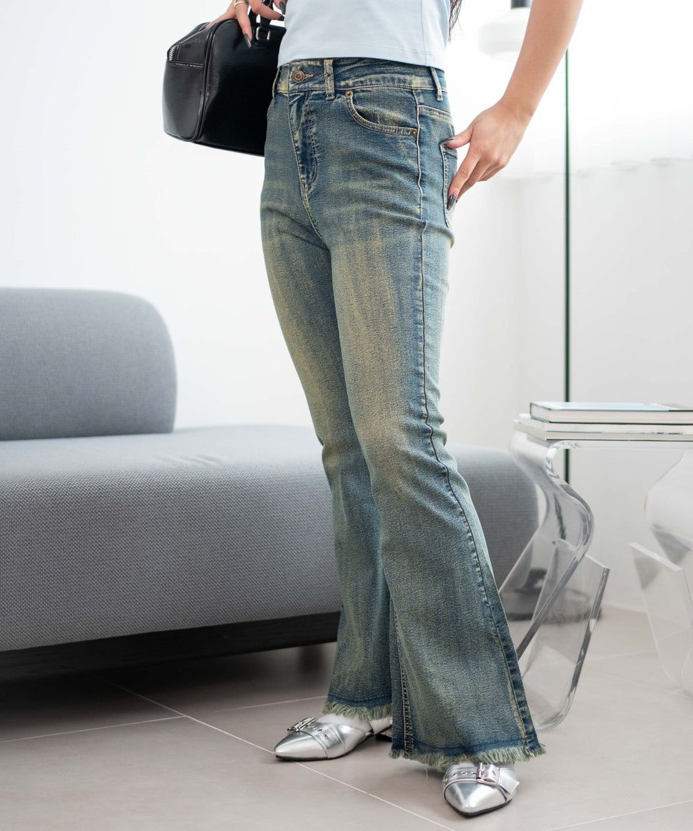 デニム中濃加工 モデル：160cm M着用