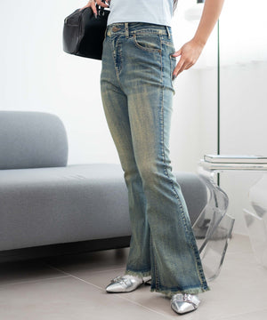 デニム中濃加工 モデル：160cm M着用