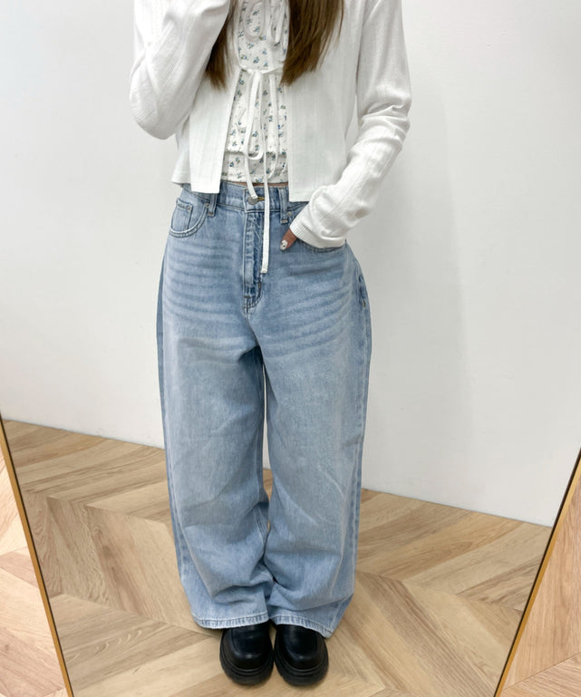 デニム淡 モデル：157cm M着用