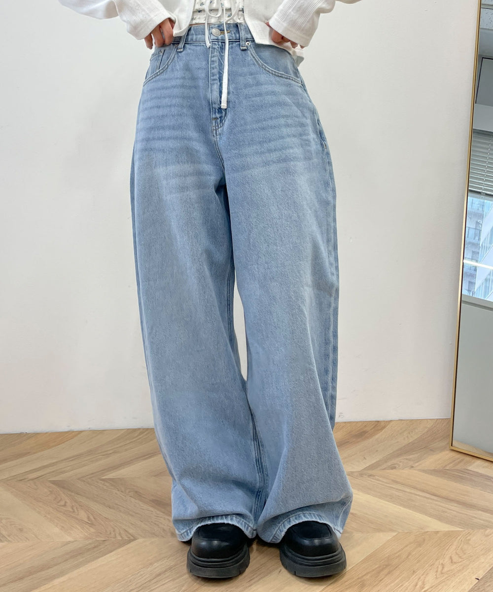 デニム淡 モデル：157cm M着用