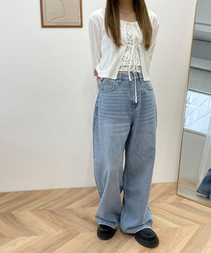 デニム淡 モデル：157cm M着用