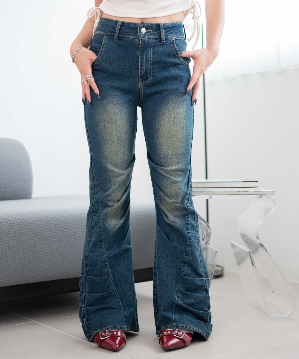 デニム中濃加工 モデル：160cm M着用