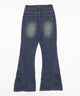 ギャザーデニムフレアパンツ