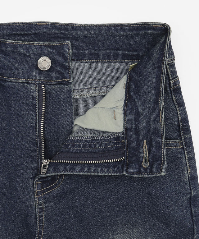 ギャザーデニムフレアパンツ