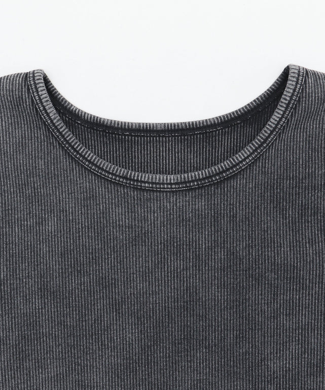 ヴィンテージウォッシュコンパクトリブT