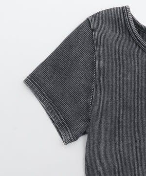 ヴィンテージウォッシュコンパクトリブT