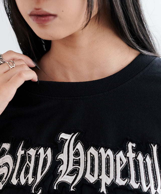 グラフィックサイドドロストショートT