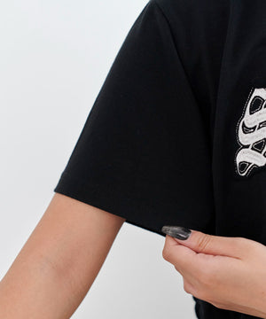 グラフィックサイドドロストショートT