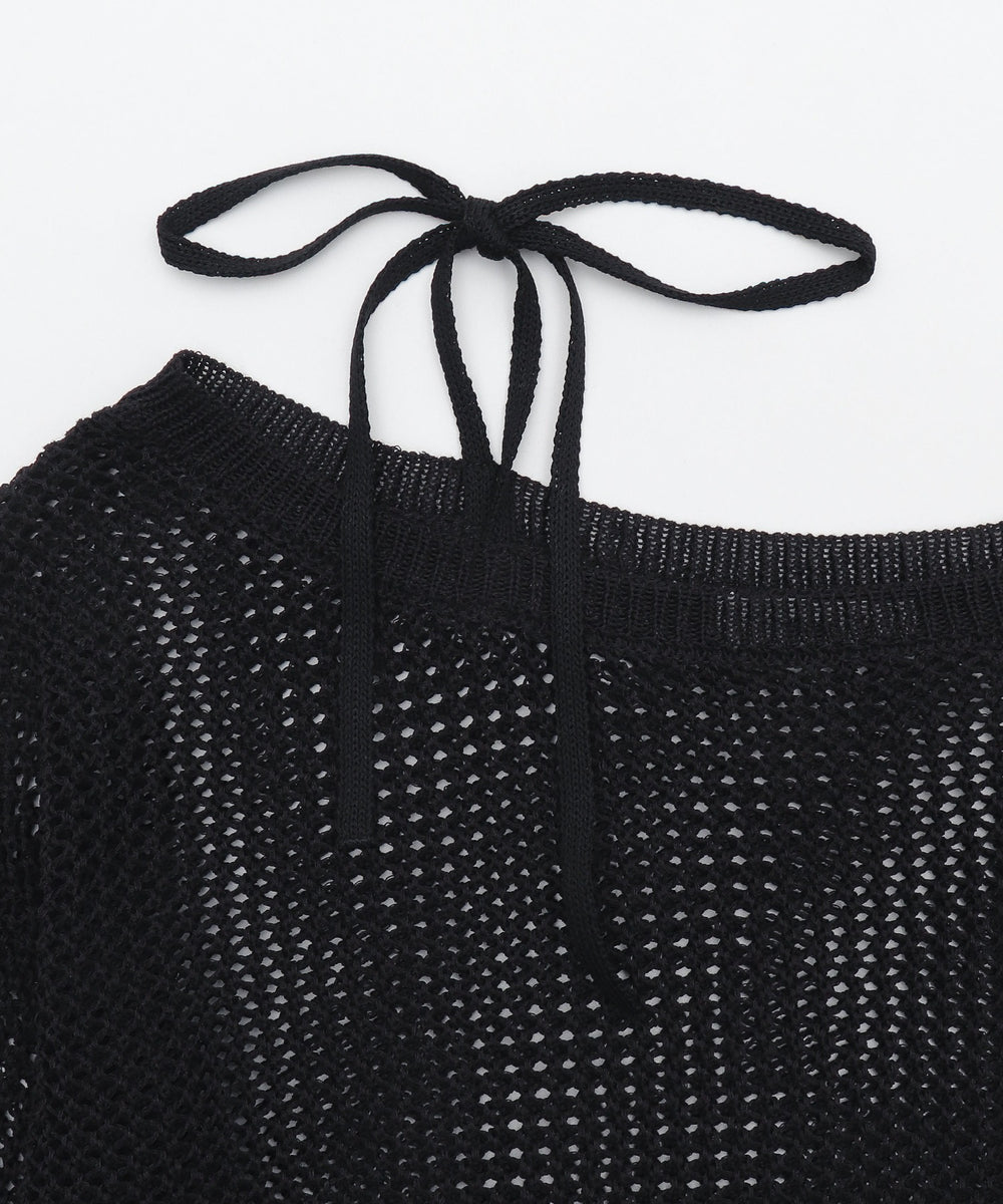 2WAYオフショルメッシュニット