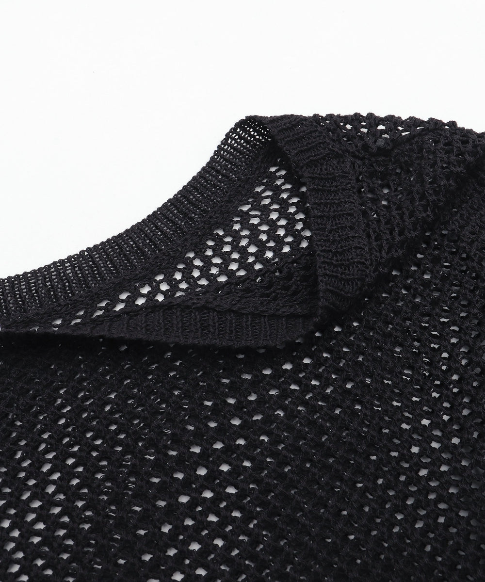 2WAYオフショルメッシュニット