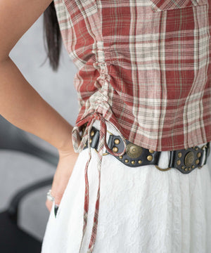 フードチェックコンパクトシャツ