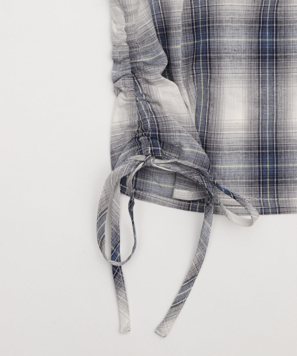 フードチェックコンパクトシャツ