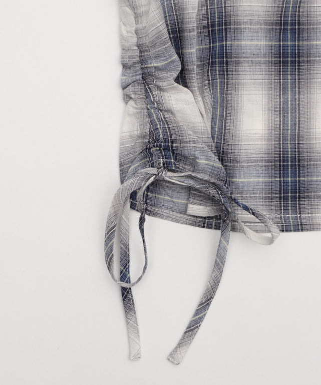 フードチェックコンパクトシャツ