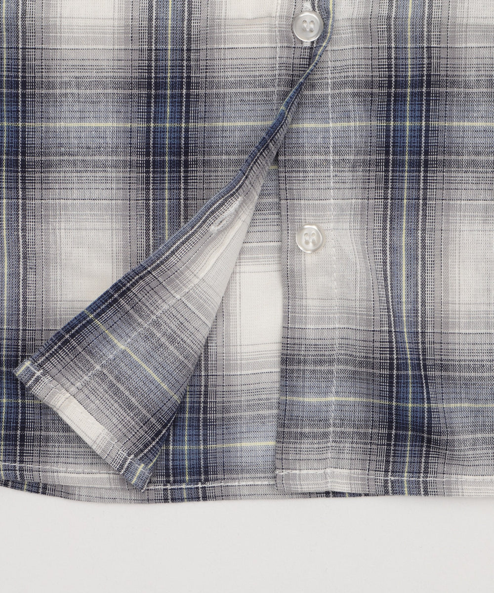 フードチェックコンパクトシャツ