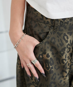 レオパードワイドストレートパンツ