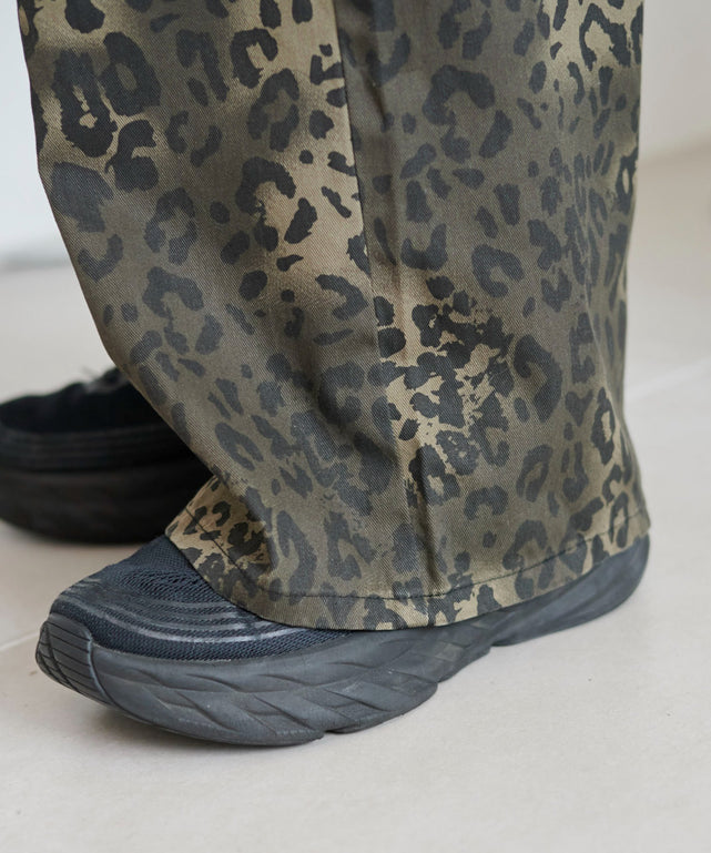 レオパードワイドストレートパンツ