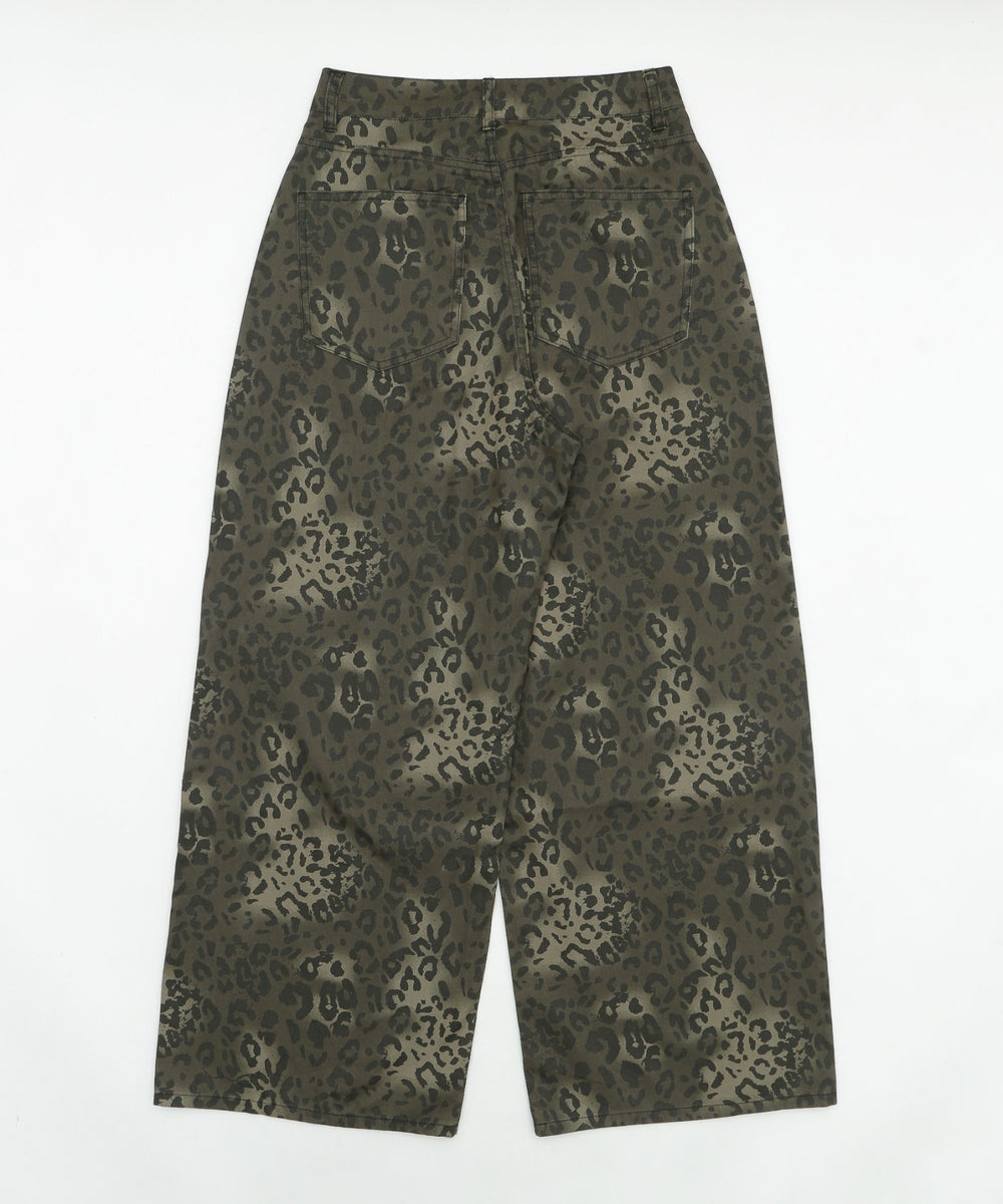 レオパードワイドストレートパンツ