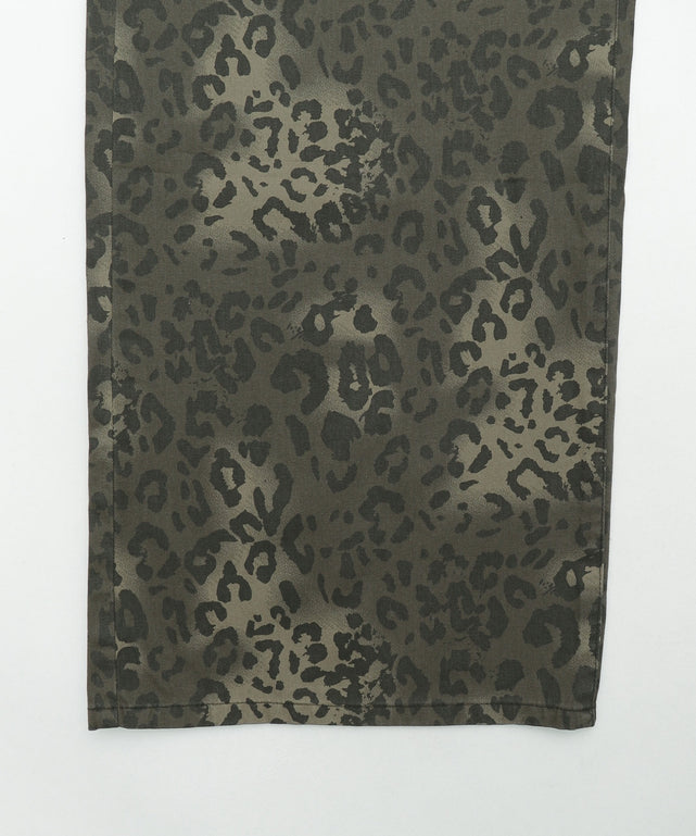 レオパードワイドストレートパンツ