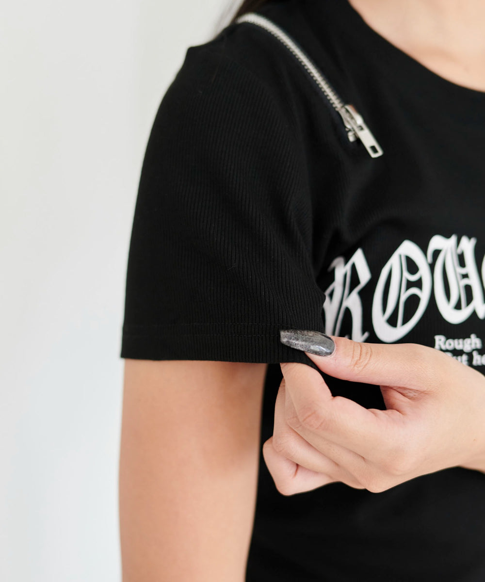 ZIPデザイングラフィックちびT