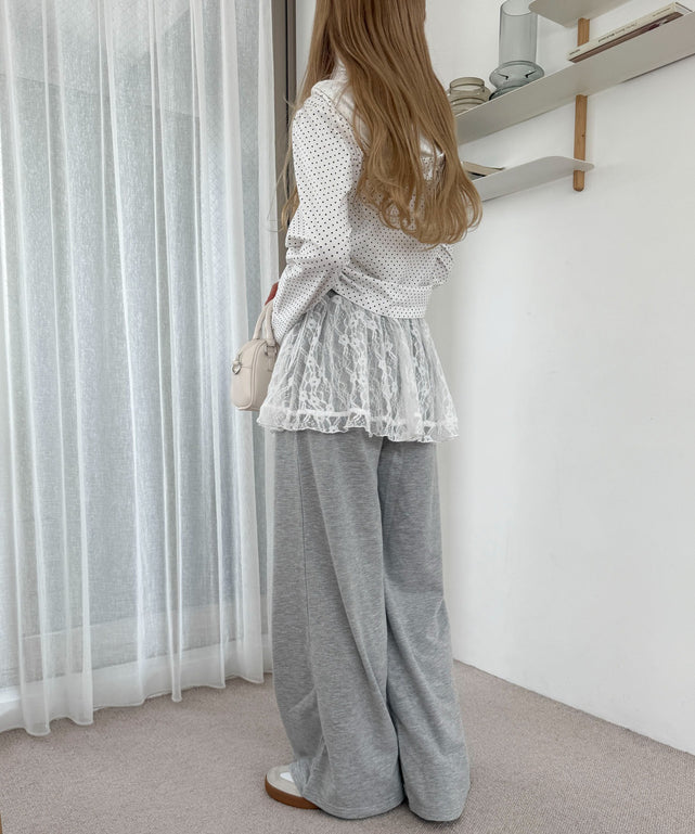 杢グレー モデル：160cm F着用