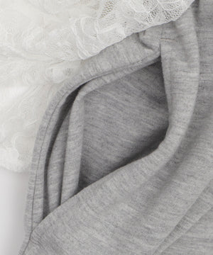 レースレイヤードスウェットパンツ