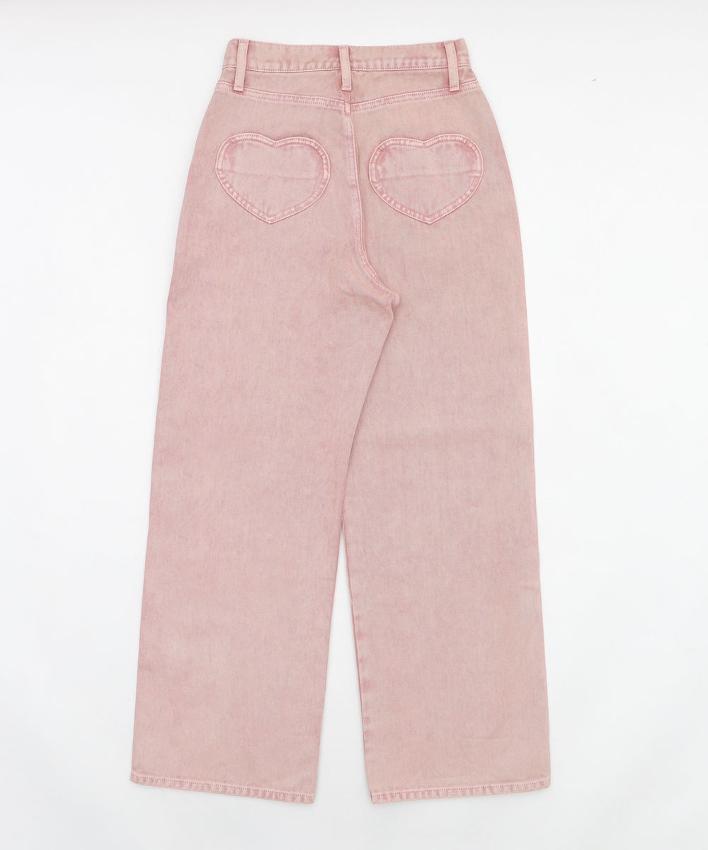 ハートポケットストレートデニムパンツ