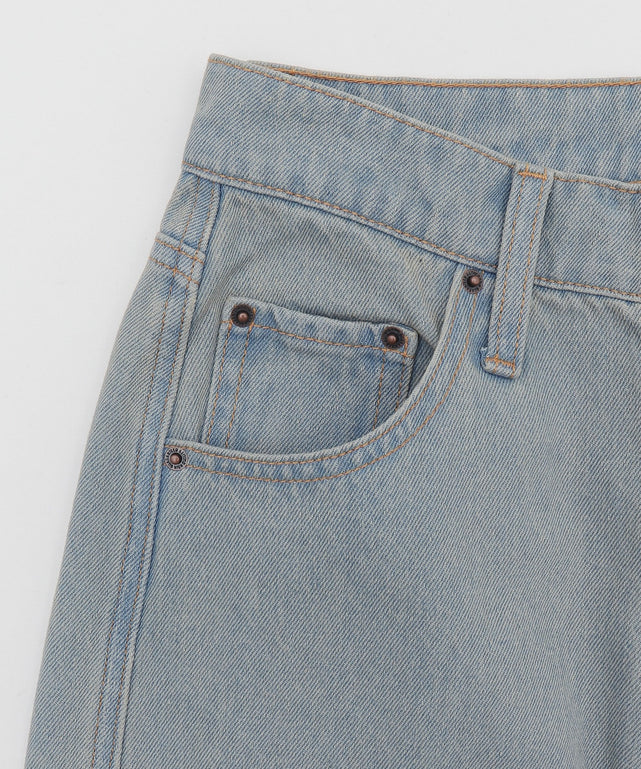 ハートポケットストレートデニムパンツ