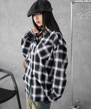 ブラックチェック1 モデル：160cm F着用