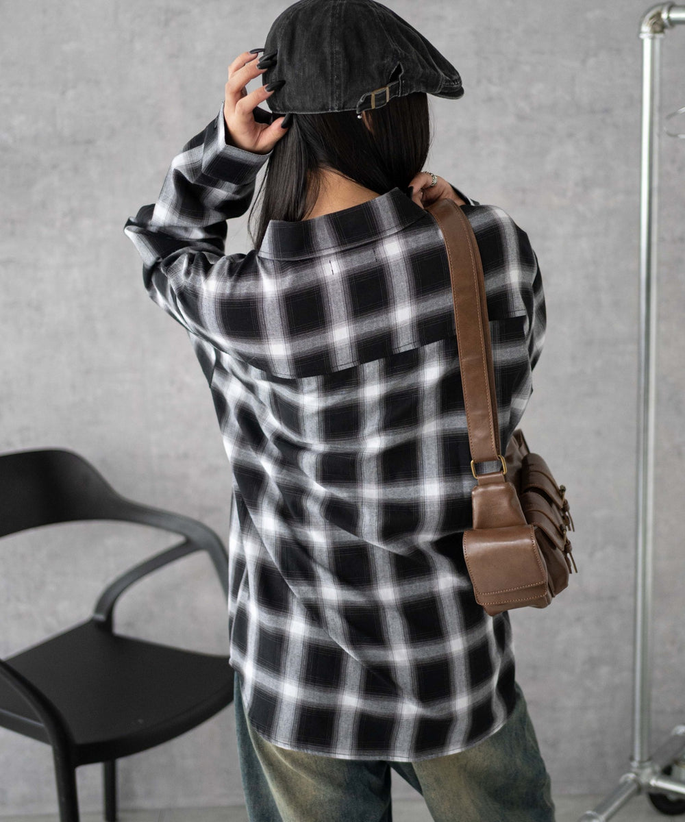 ブラックチェック1 モデル：160cm F着用